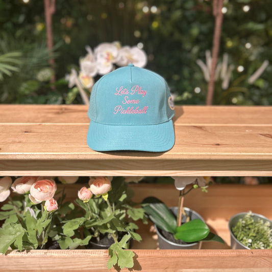 Teal "Let's Play Some Pickleball" Performance Hat
