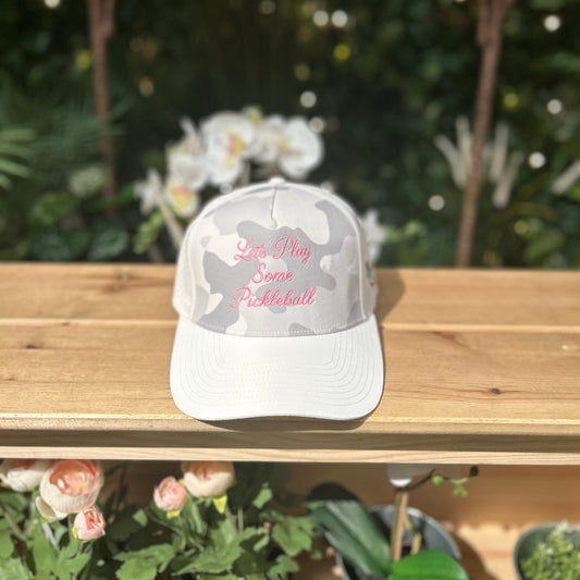 Snow Camo "Let's Play Some Pickleball" Performance Hat