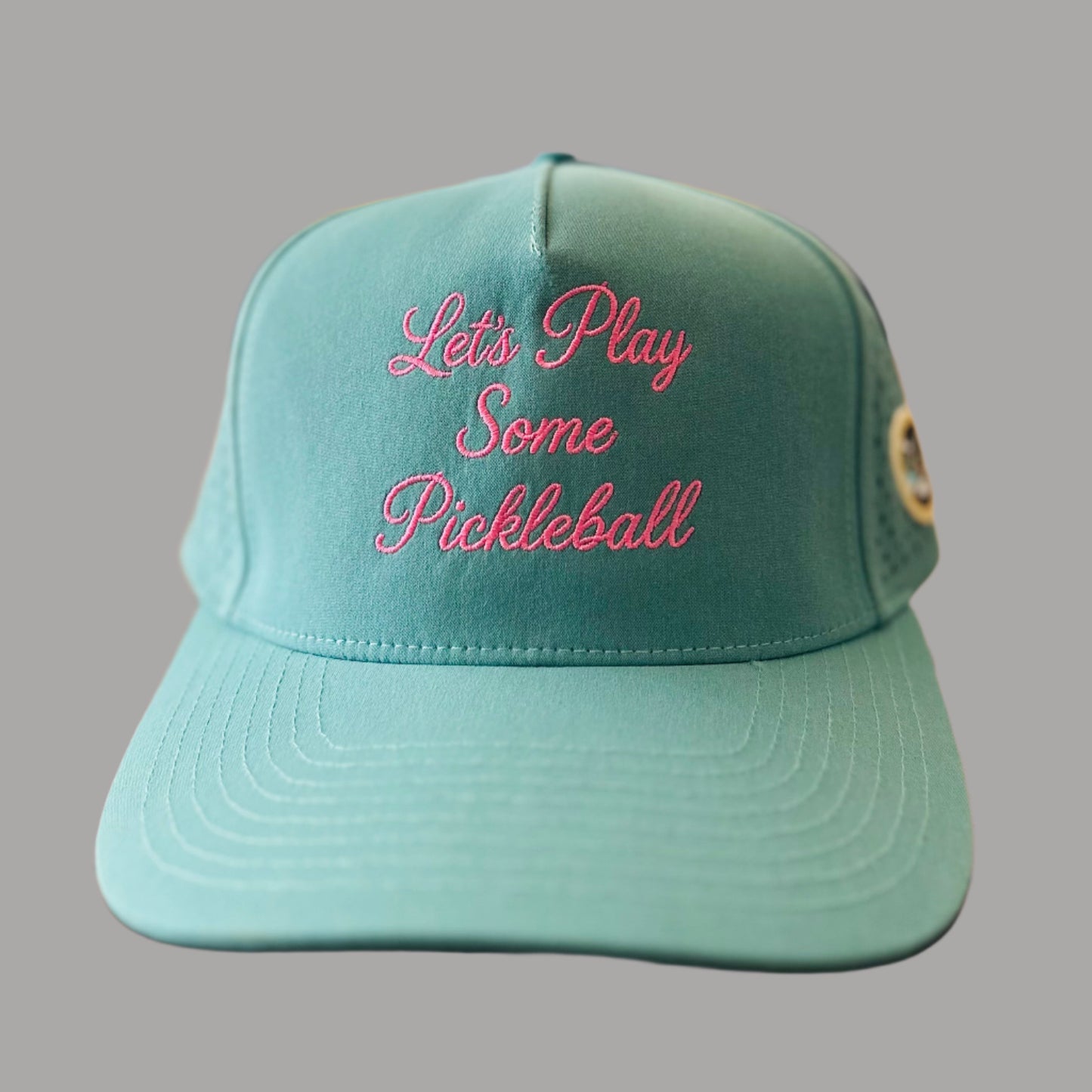 Teal "Let's Play Some Pickleball" Performance Hat
