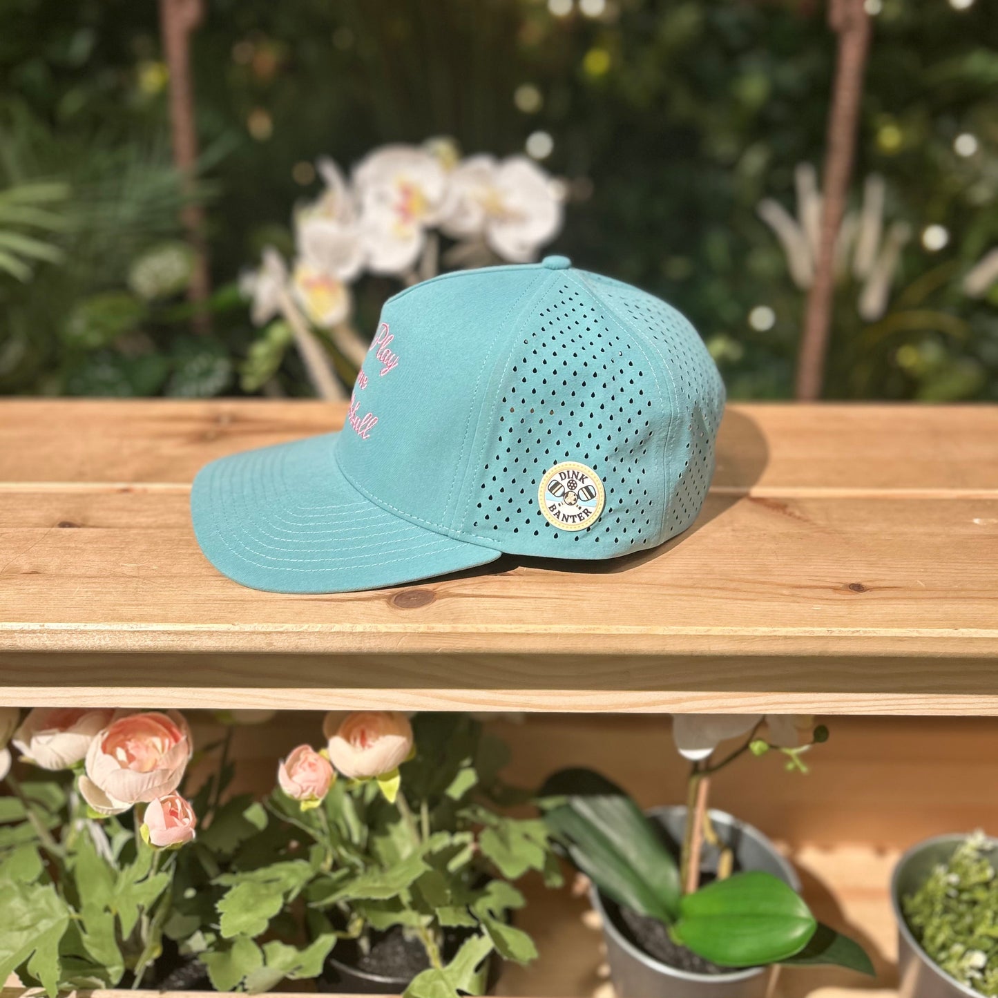 Teal "Let's Play Some Pickleball" Performance Hat